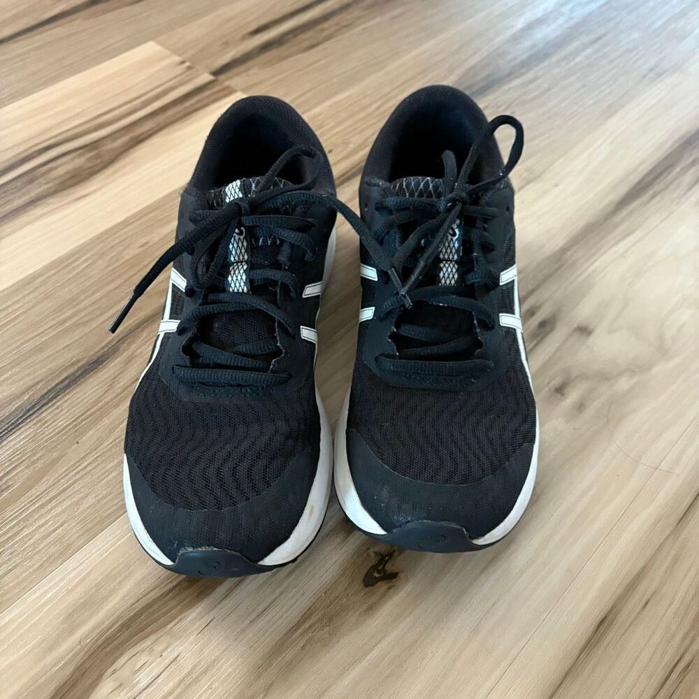 Asics Patriot 12 Running Woman’s Shoes Size 8.5 Black and White - Picture 2 of 7